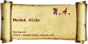 Medek Aida névjegykártya